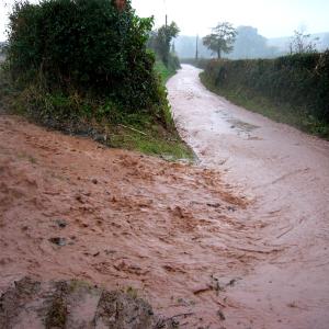 Soil erosion after heavy rain © Richard Smith, Environment Agency