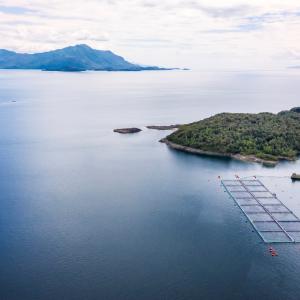 Salmon Farm in Aysen Region, Chile