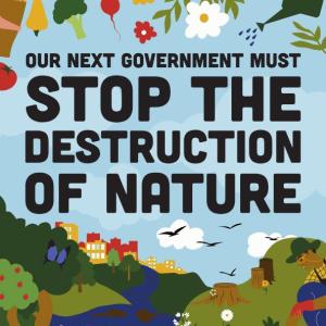 Stop the destruction of nature poster wwf logo