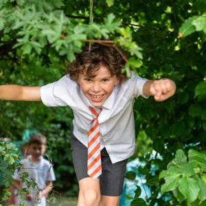 Pupils and staff at Evelyn Community Primary School in Prescot, Merseyside, on 16th July, 2025, take part in WWF’s Happy By Nature schools programme – helping children get their daily dose of nature through learning and play.