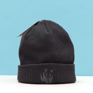 Wool Panda Beanie Hat - Black