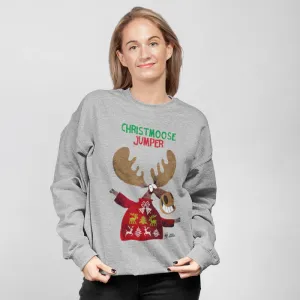 Woman wearing exclusive Paul Delaney 'ChristMoose' Jumper