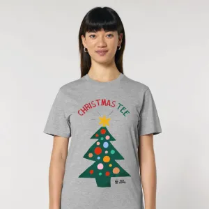 Woman wearing exclusive Paul Delaney 'Christmas Tee' T-shirt