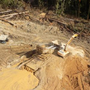 Gold mining and deforestation in French Guiana
