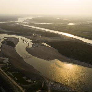 Landscape of the Khata corridor with the Karnali river 