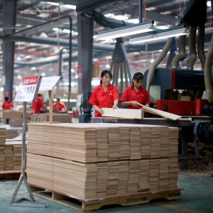 Flooring factory, Shanghai, China