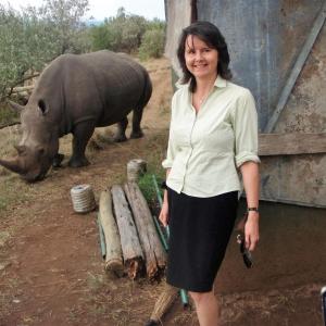 Karen Ellis with Rhino