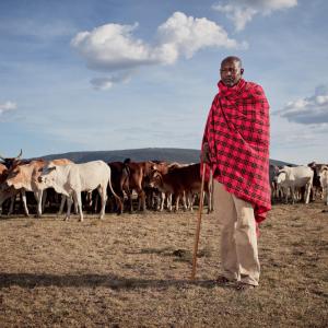 John Mpoe, a pastoralist in Narok county