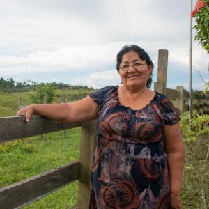 Belén Sota, Peruvian Amazonian cattle rancher. Madre de Dios, Peru