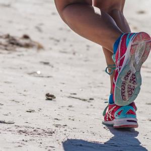 Running on a beach