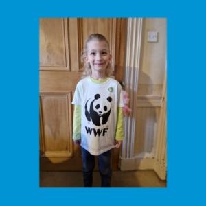 Laurie in his WWF T-shirt taking part in Big Winter Wander
